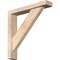 Ekena Millwork Traditional Block Smooth Bracket w/ Offset Brace, Douglas Fir, 3 1/2"W x 18"D x 18"H BKT0402X18X18TRA05SDF - alternate 1